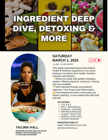 Ingredient Deep Dive, Detox & More Workshop + Q & A - March 2025